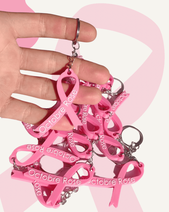 Porte clés octobre rose 